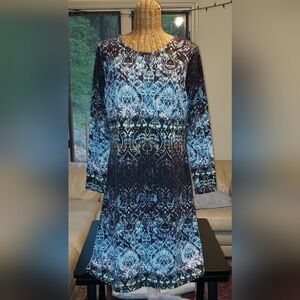 Ladies CATO Knit Long Sleeve Dress - M